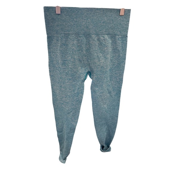 Gymshark Vital Seamless Leggings Teal Blue Marl High Waist Womens Small S - Picture 2 of 3